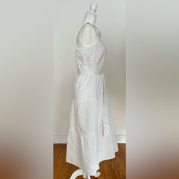 Talbots Cotton A line Sleeveless Dress White size 4 - Picture 4 of 8